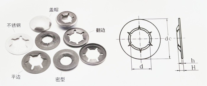 Internal Tooth M3 Star Locking Washer Push On Locking Speed Clip Black Oxide Finish
