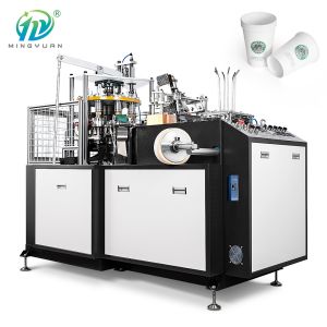 Small Paper Cup Making Machine Automatic Packing With Logo Printing