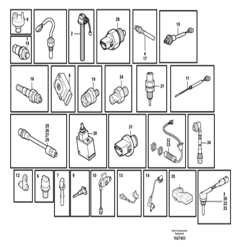 20482772 VOE20482772 Sensor Excavator Electric Parts For Vo-lvo EC160B EC180B EC210B