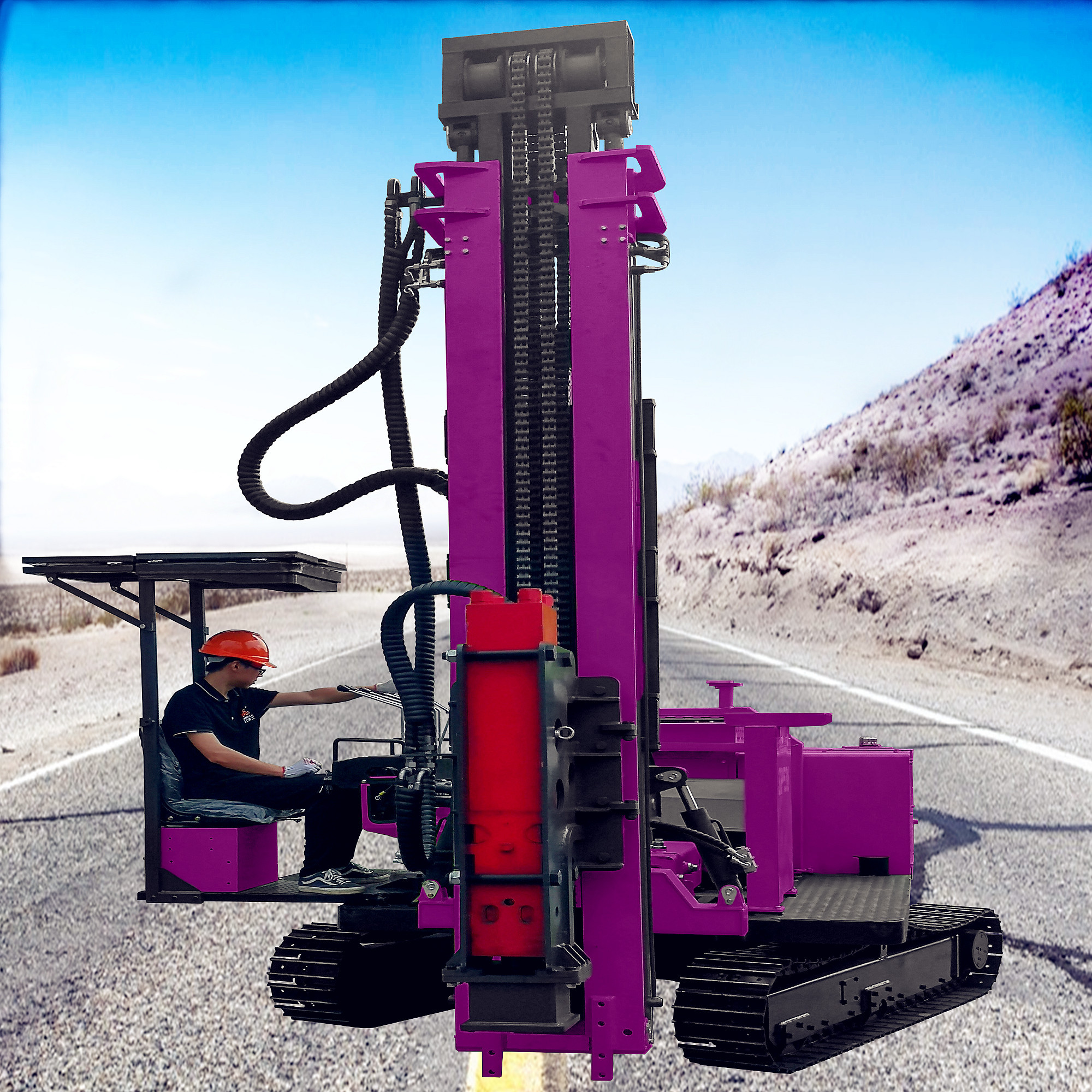 110kw Ground Pile Driving Equipment Solar Pile Driver Machine Hydraulic Pile Drilling Rig