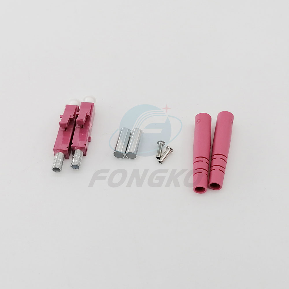 3.0mm OM4 Lc/UPC Fiber Optic Connector parts Duplex Fiber Optical Connector
