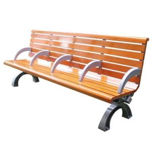  Waterproof Anti Rust Outdoor Wooden Bench With Cast Aluminium Material Manufactures
