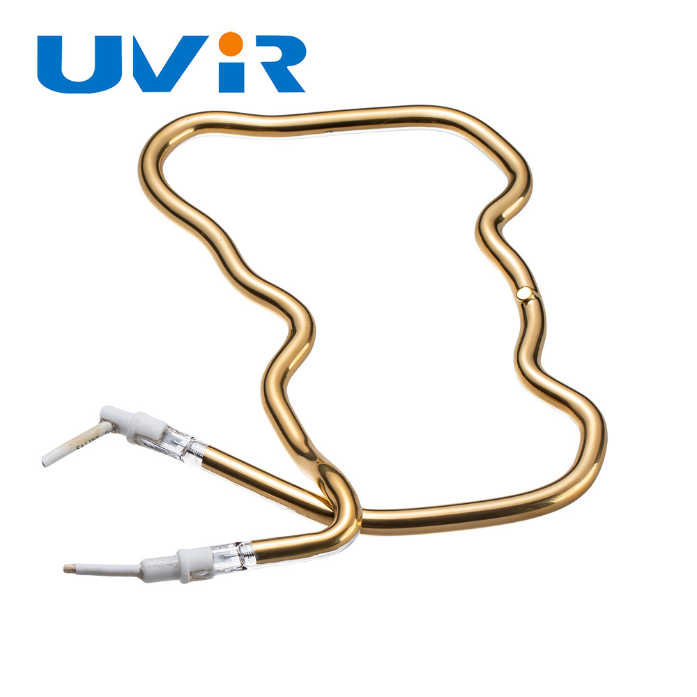 3D Shaped Gold Plated Infrared Heating Element Tube Short Wave for Industrial Lamp