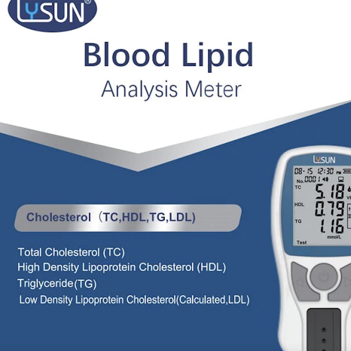 LPM-102 Lipids Blood Test Machine With TC/HDL Ratio Calculation