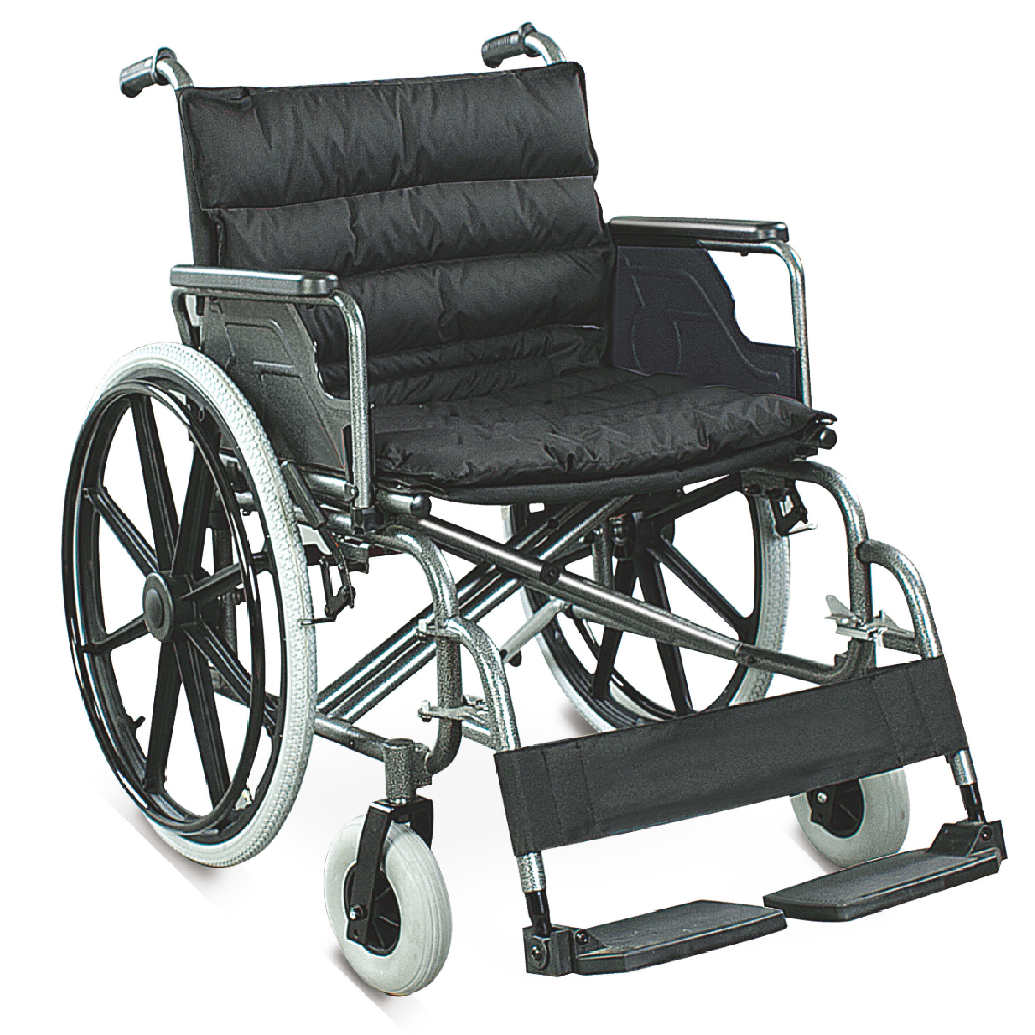 GT-951 XL 22inch Folding Transport Chair Rubber Castor 22 Inch Lightweight Wheelchair