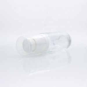 Round 35ml Liquid Foundation Bottles Clear Glass Pump Bottles