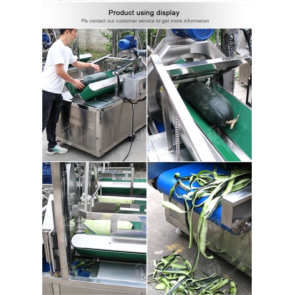 350KG 2.2KW Large efficient wax gourd peeling machine large automatic horizontal wax gourd peeling machine
