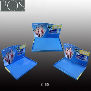 Display corrugated counter displaybox with hooks