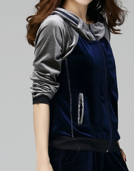 Fashion Street Style For Women Velour Tracksuit