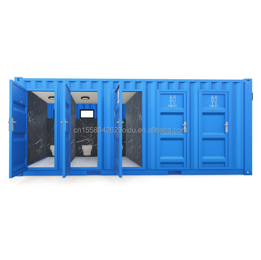 Modern Design Flat Pack Container for Public in 20ft Mobile Trailer Bathroom Camping and Beyond Your Imagination
