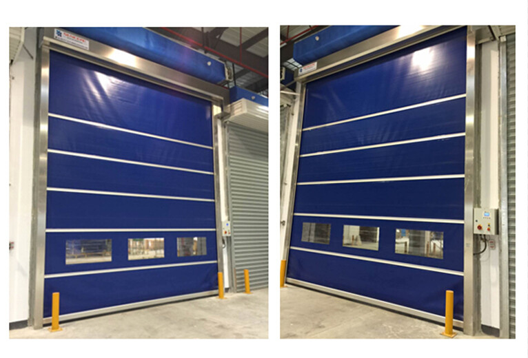 1.5mm PVC Window Industrial High Speed Door For Workshop , Galvanized Steel Frame