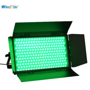 300W RGBW LED Panel Studio Light with Barndoor Adjustable Temp DMX/RDM Control