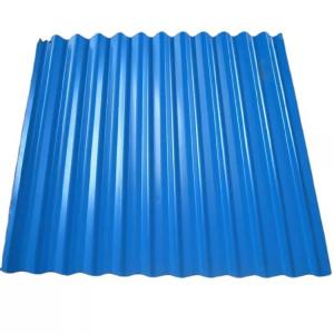  PPGI Colored Corrugated Metal Siding 8-35 Micron Blue Corrugated Roofing Sheets Manufactures
