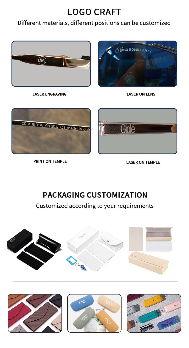 Unisex Custom Spectacle Eye Glasses Frames Eyewear Metal Optical