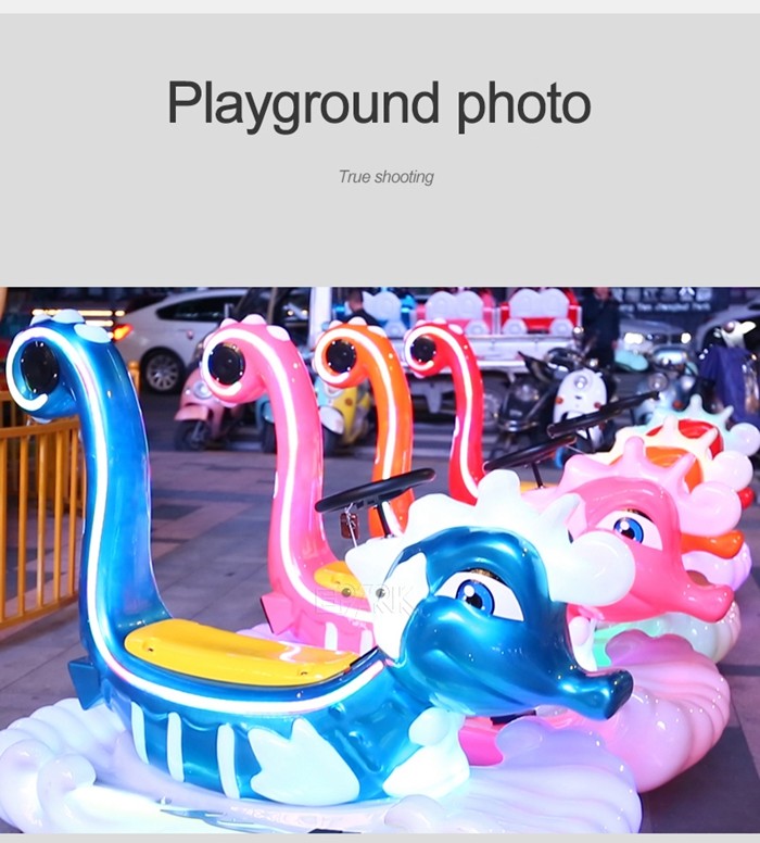 250W Hippocampal Elves Amusement Park Bumper Cars Coin Operated Machine