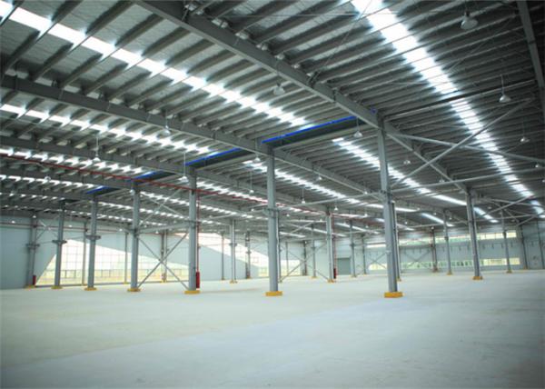 Steel Structure Prefabricated Warehouse Buildings , Ecuador Steel Frame Fabrication