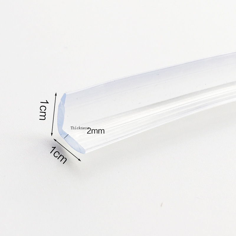 Customize Size Yellow Silicone Rubber Sealing Strip For L Shaped Edge Wrapped Glass Door