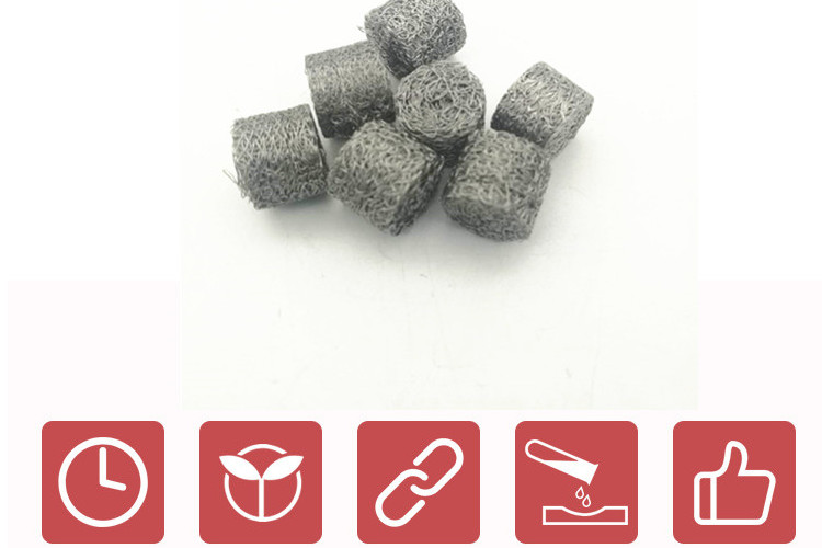 AISI304 14X10mm Compressed Knitted Wire Mesh For Snow Foam Lance Filter