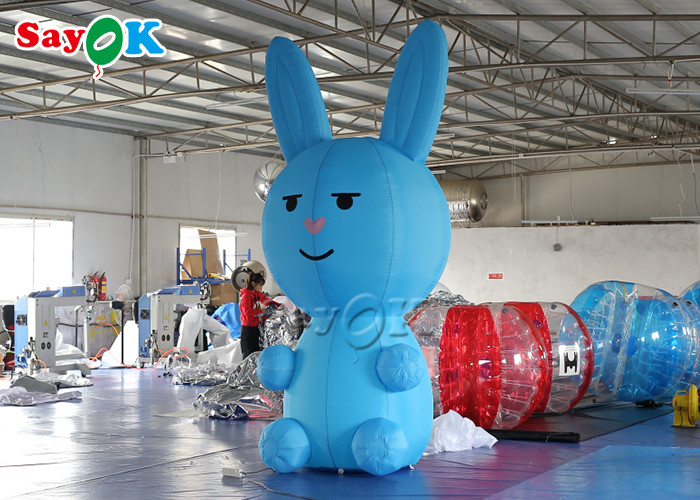 3m Inflatable Cartoon Characters Jumbo Blow Up Blue Bunny