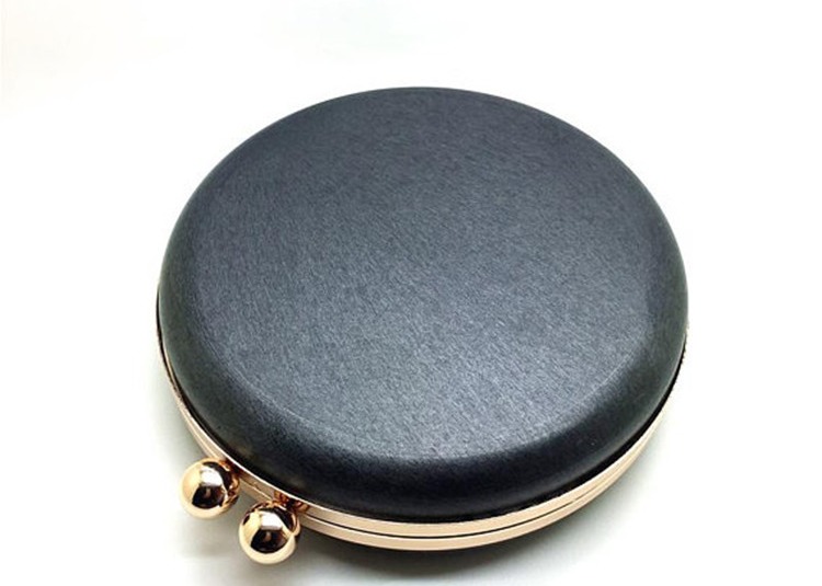 Sister Balls Clasp Round Purse Frame Gold Minaudiere Clutch Frame