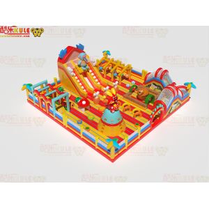  Inflatable Bounce Castle With Jumping Slides Obstacle For Kids Manufactures