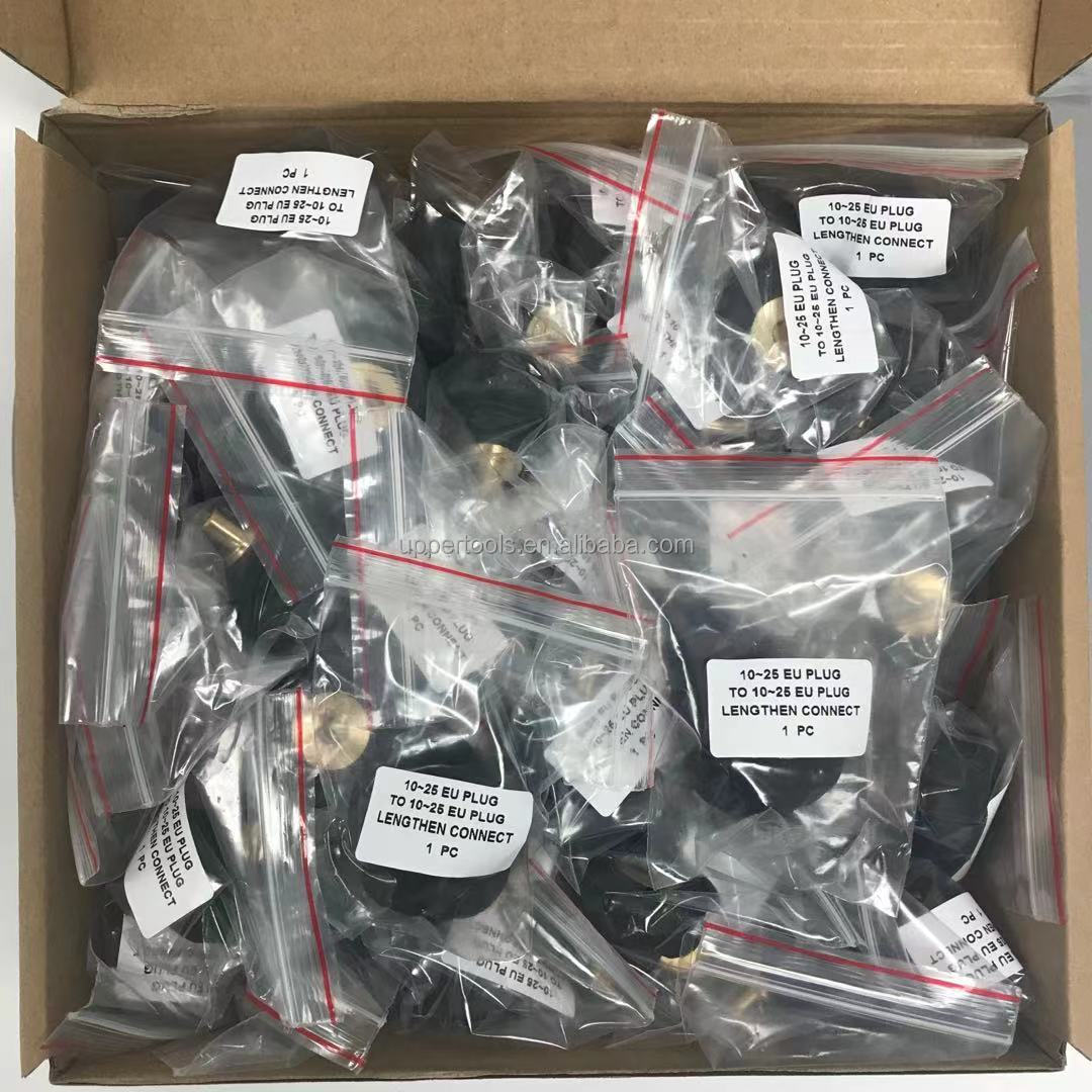 Customized Black EU Plug Lengthen Connect M16*1.5 Male To 9MM Male Connect TIG Adapter