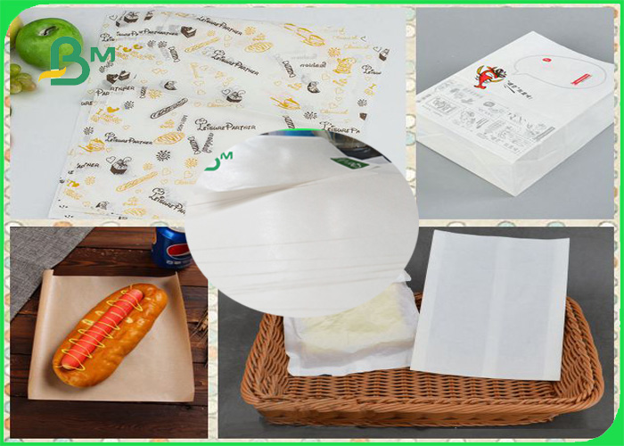 FSC food grade 30gsm 40gsm one side coated white / brown craft paper for paper bags