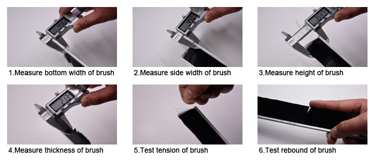 Furniture Dusting Screen Door Sweep Brush Black Color Door Sealing
