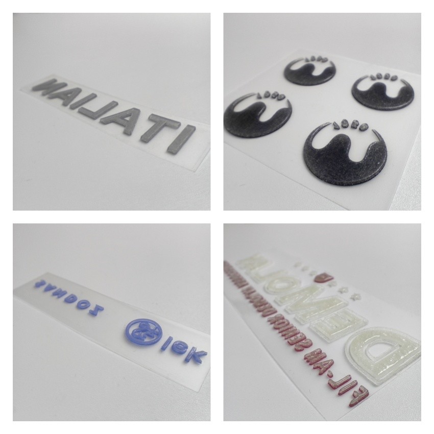 Custom 3D Rubber Heat Transfer Logo 3D Silicone Heat Transfer Labels Eco Friendly