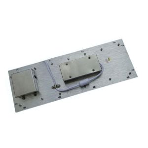 Splash Resistant Stainless Steel Keyboard 64 Illuminated Keys With Trackball /