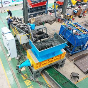 China Waste Tire Shredder and Tire Crusher Machine with Modular Design 380V/50HZ Voltage and 2200kg Weight on sale