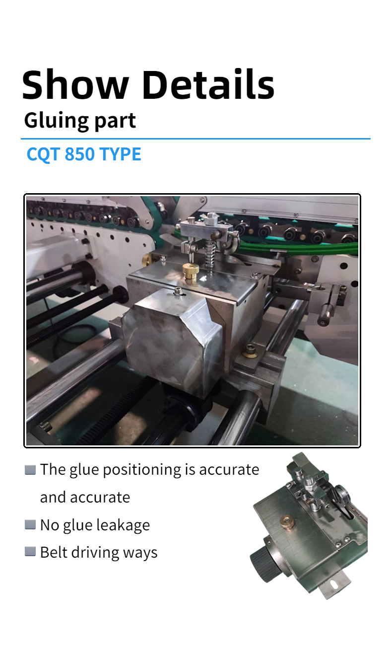 Versatile CQT-850 Automatic 4 6 Corner Folder Gluer for Paper Lunch Box Manufacturing