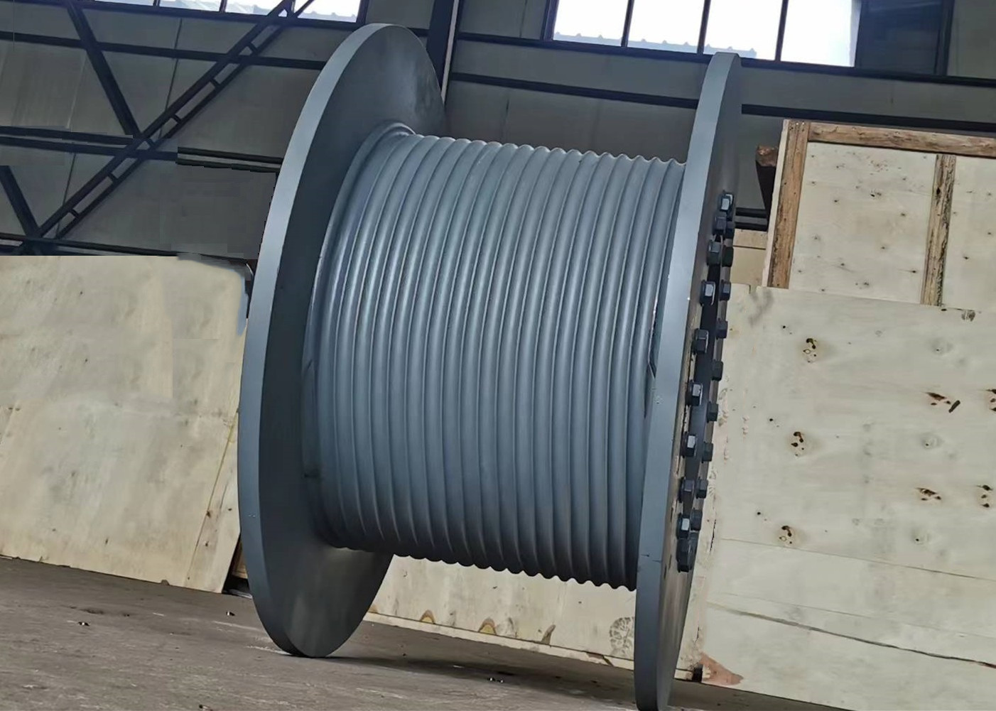 Carbon Steel Lebus Grooved Cable Drum Bolted Connection