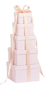 pink nesting gift boxes with lids
