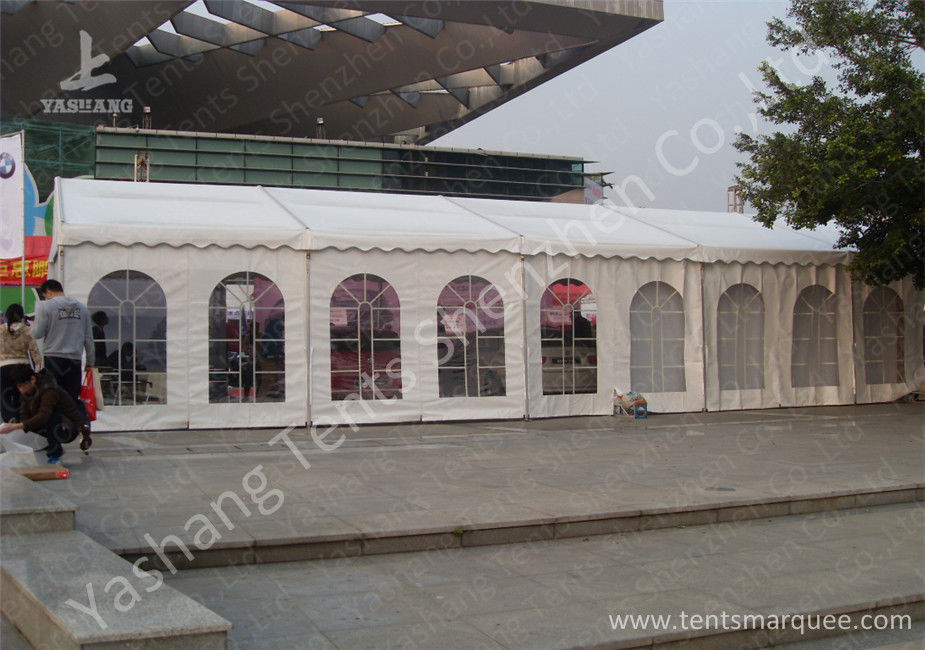 20m Wide Big White Trade Show Outdoor Exhibition Tents Aluminum Framed Structure