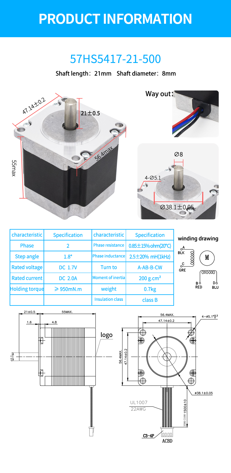 Highly Durable Hybrid Nema 17 Stepper Motor With Driver Controller for Your Projects