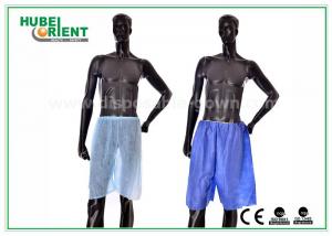 Blue Non Woven Men Silk Boxer Shorts For Spa Massage / Hair Saloon , Free Sample Manufactures