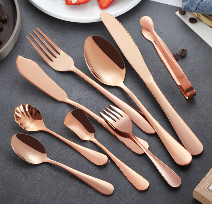 Stainless Steel Flatware Rose Gold Cutlery Set/Tableware/Dinnerware