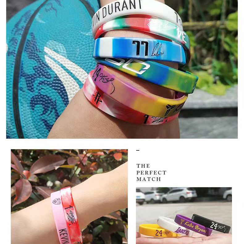 Custom Silicone Wristbands Basketball Football Games Star Ball Promotional Gift Night Glow Luminous Silicone Band