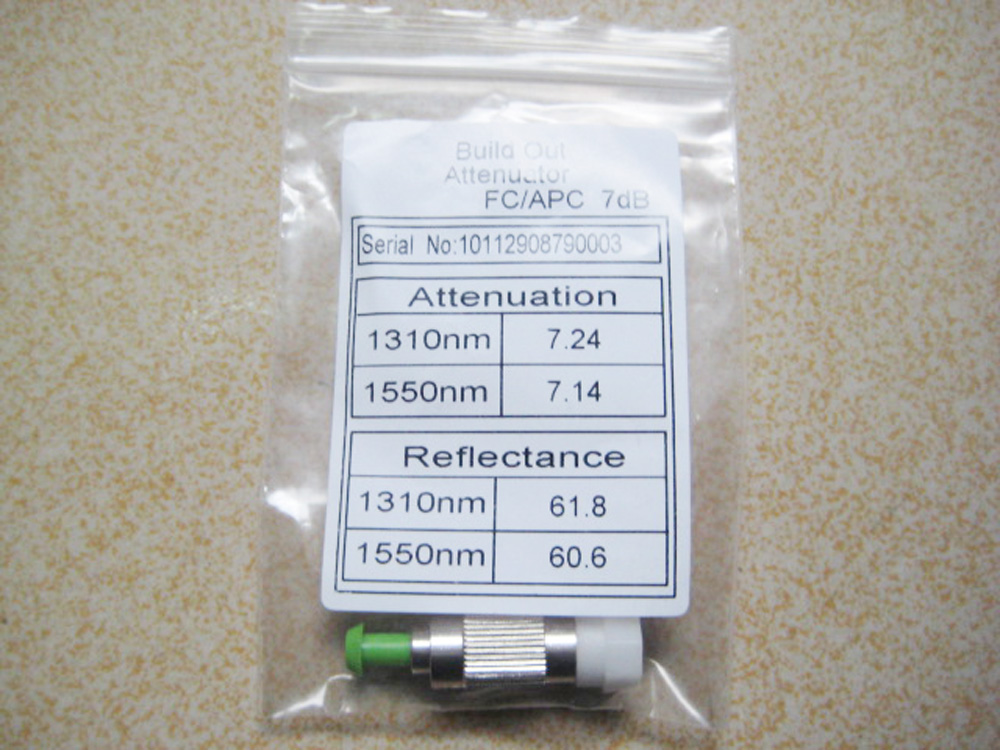 7dB 10dB Multimode Fiber Attenuator Inline Optical Attenuator FC/APC SM Plug Type