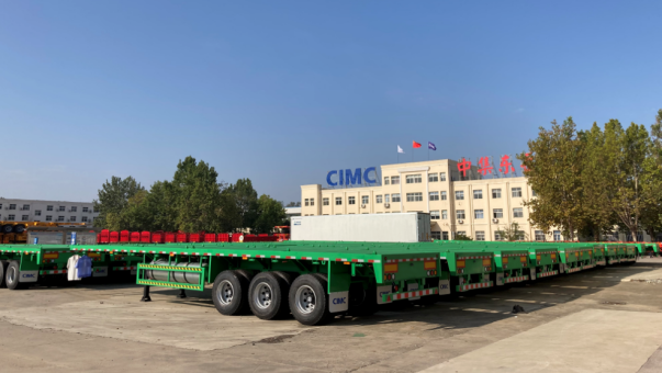 CIMC brand new 4 axles 100t capacity 40FT SPRING SUSPENSION FLATBED SEMI TRAILER for sale