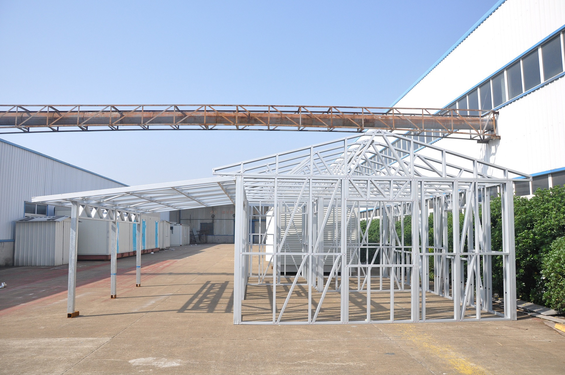 Light Steel Frame Structure Fireproof Metal Car Sheds / Waterproof Car Storage Sheds in Australia Standard
