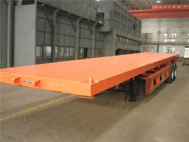 Flatbed Container Trailer Flat Container Trailer 13 Ton Fuwa Axle