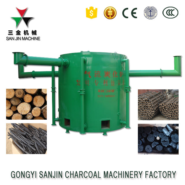 Hoist Biomass Briquette Hard Wood Charcoal Carbonization Furnace