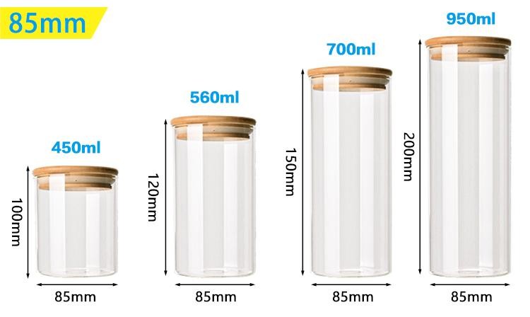 High Quality Decorative Food Glass Storage Jar For Saving Chocolate Coffee Candy With Cork