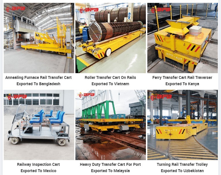rail guided vehicle flat wagon