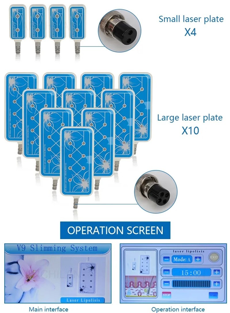 650nm Lipo Laser Pads Laser Liposuction Machine For Reduce Cellulite Fat Removal