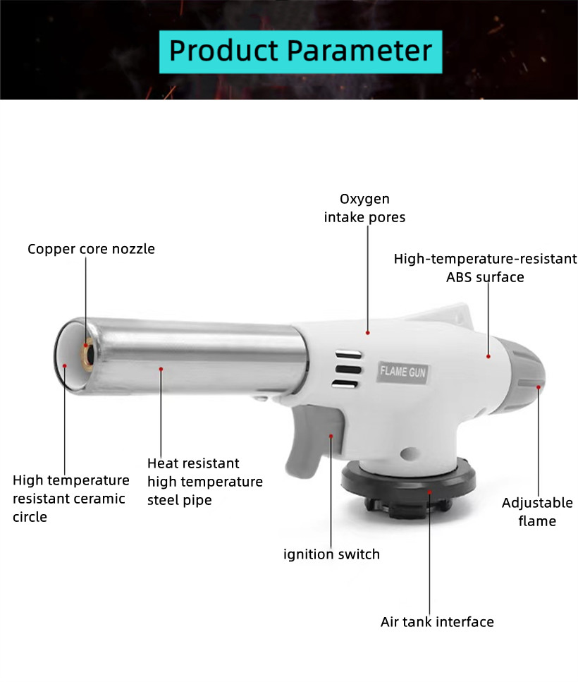 Sustainable Refillable Culinary Butane Torch Kitchen Torch With Butane