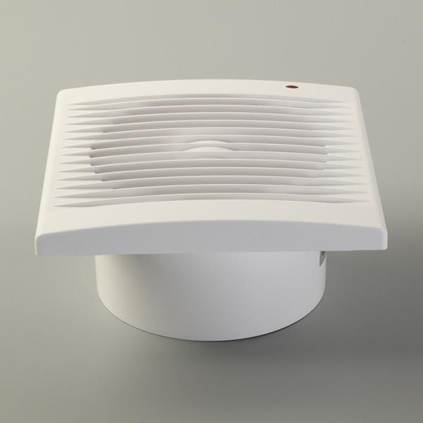Plastic Blade 4 5 6 Inch Square Low Noise Duct Fan For Bathroom Kitchen