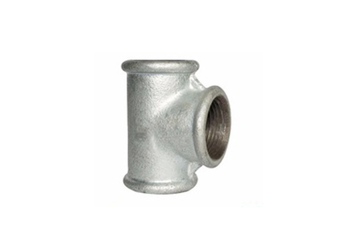 BS Standard Black Malleable Iron Tee , Customized Size Female Pipe Tee 1.6Mpa